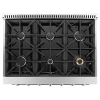 36" Vista Coll 4.5 cu. ft. Gas Range, 6 Burners, Convection Oven