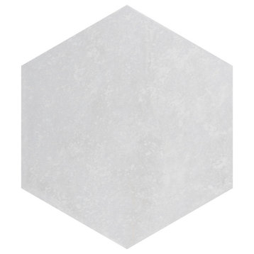 Mazzo Hex White Porcelain Floor and Wall Tile