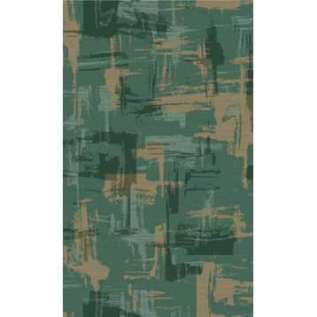 Weathered Surface Abstract Geometric Wallpaper, Teal, Sample