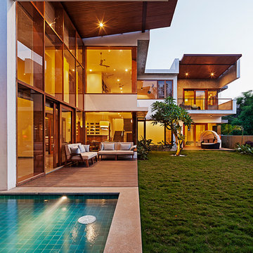 L- Plan House Designed By Khosla Associates & Photographed By Shamanth Patil J