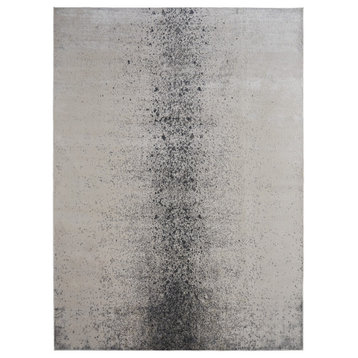 Oria Industrial Abstract Area Rug, Ivory/Gray/Black, 1'8"x2'10"