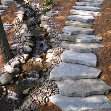 Stone outcropping steps