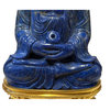 Oriental Blue Gem Stone Carved Sitting Meditation Buddha Statue Hws2553