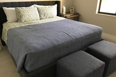 Example of a trendy bedroom design in Miami