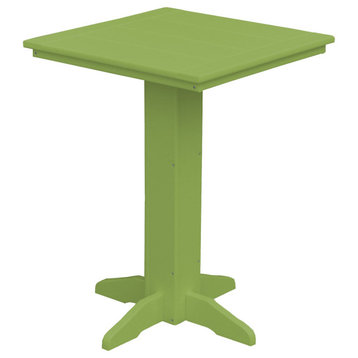 Poly Lumber Bistro Table, Tropical Lime, Square