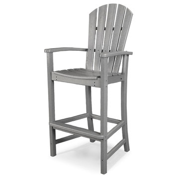 Polywood Palm Coast Bar Chair, Slate Gray