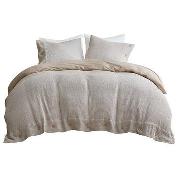 50% Cotton 50% Rayon From Bamboo Comforter Cover Set W/Removable Insert In...
