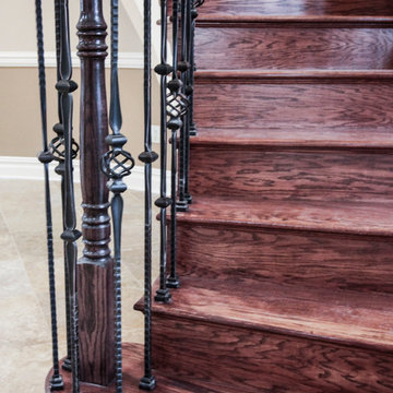 Project #13 | Curved Custom Wrought Iron Staircase
