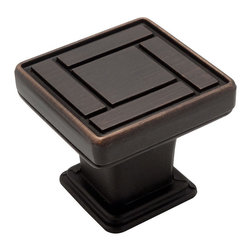 Cosmas - Square Cabinet Knob, 1-1/8" Square, Set of 25 - Cabinet And Drawer Knobs