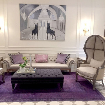 Handmade Wool Purple Overdyed Persian Rug