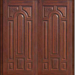 Prehung House Double Door 80 Fiberglass 8 Panel Solid - Front Doors