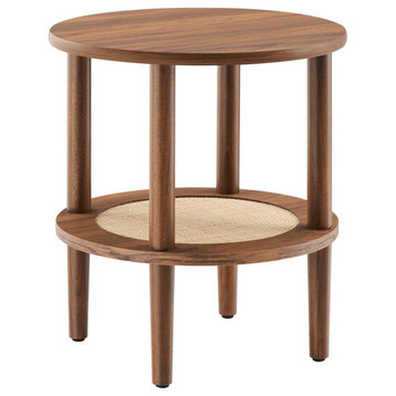 Torus Round Side Table - Walnut
