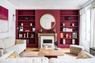 Exemple d'un salon chic.