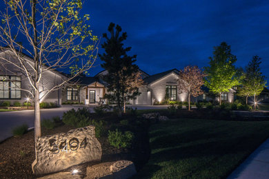 Beach style exterior home photo in Omaha