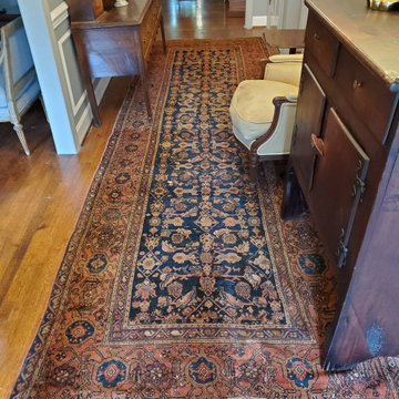 Stunning Antique Persian Malayer Gallery Runner completes foyer design!