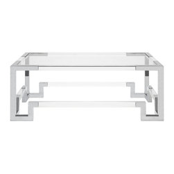Worlds Away Newman Nickel Coffee Table - Coffee Tables