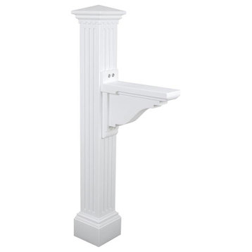 Mayne Manchester Weatherproof Traditional Plastic Mail Post in White