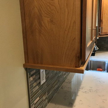 Port Byron Kitchen Remodel Koch Cabinets Rustic Birch Sienna Stain MSI Quartz