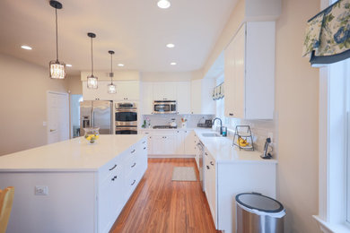 Kitchen remodel in Greenbrier East, VA with an upgraded kitchen backsplash