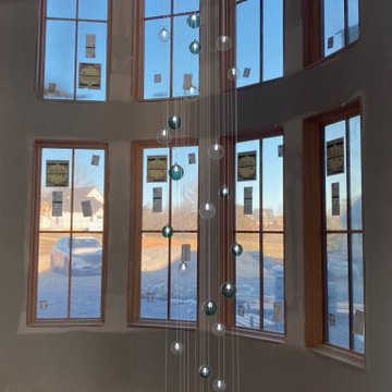 Long Three Story Breeze Staircase Chandelier