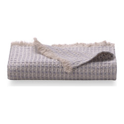 Nida Pebble Grey Linen Throw - Throws