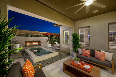 Example of a trendy home design design in Orange County