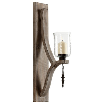 Giorno Wall Candleholder in Washed Oak