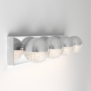 Artika Carat Vanity LED Integrated Light Fixture, Chrome