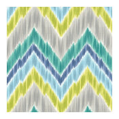 Green and Lime Large Ikat Chevron Fabric