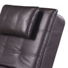Benzara BM276215 Chaise Lounge With USB Port, Square Tufting, 1 Pillow, Black