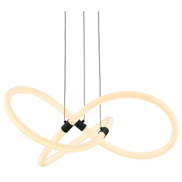 Daisy Chandelier Adjustable Integrated LED, Dimmable, Matte Black