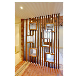 SEPARADOR DE AMBIENTES ENTRE ENTRADA Y SALA - Modern - Entry ...