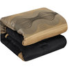 Kath 7-Piece Jacquard Comforter Set, Black Gold, California King