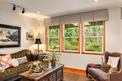 Trendy living room photo in Seattle