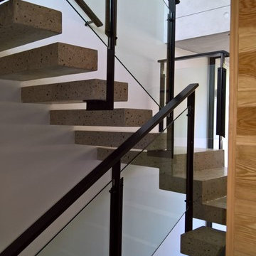 Mild Steel Balustrades with Glass