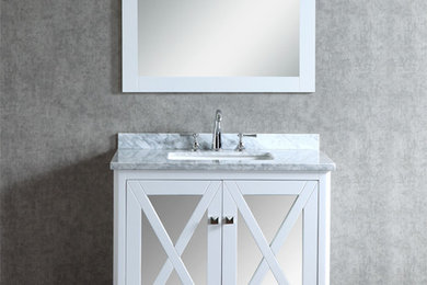 Ariel by Seacliff Summit 36" White Single-Sink Bathroom Vanity Set