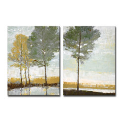 Ready2HangArt - Ready2HangArt 'Lakeside View I/II' by Norman Wyatt, 20"x32" 2-Panels - Prints And Posters