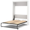 Pemberly Row 59" Contemporary Wood/Metal Full Wall Bed in White