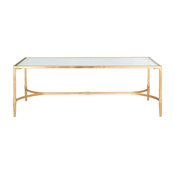Safavieh Antwan Coffee Table, Gold, Tempered Glass Top