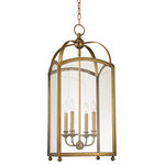 Hudson Valley - Hudson Valley Millbrook 4-LT Chandelier 8414-AGB - Aged Brass - This 4-LT Chandelier from Hudson Valley has a finish of Aged Brass and fits in well with any The Classics style decor.