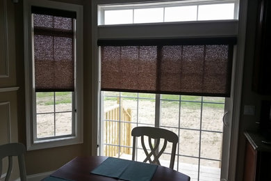 Dining Room Remodel with Woven Wood Shades