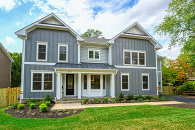 Example of a transitional exterior home design in DC Metro