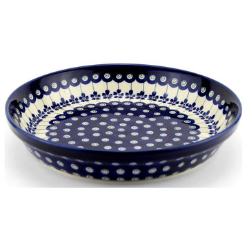 Polish Pottery Dish Pie Plate, Pattern Number: 166a