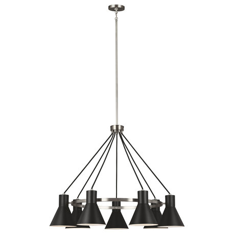 Sea Gull Lighting Seven-Light Chandelier, Brushed Nickel