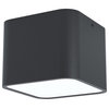 Grimasola Ceiling Light, Black Finish, White Acrylic Shade