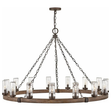 Industrial Farmhouse Fifteen Light Chandelier-Sequoia Finish-LED Lamping Type