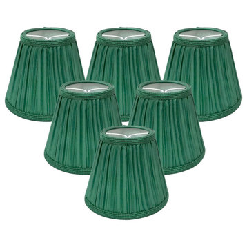 Royal Designs, Inc. Mushroom Pleat Clip On Chandelier Shade 3x5x5 in, Green, Se