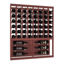 Wine Racks America - Wine Racks America CellarVue Redwood Wall Series Case, Unstained, Cherry Stain, - Wine Racks