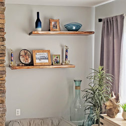 Live Edge Walnut Floating Shelf - Display And Wall Shelves 