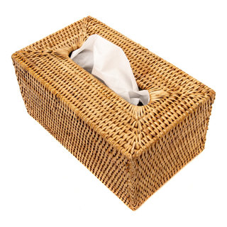 Artifacts Rattan™ Rectangular Tissue Box Cover - Tropical - Tissue Box  Holders - by Artifacts Trading Company